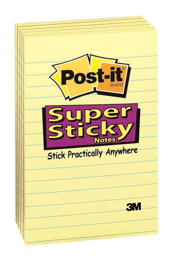 Helt tør metrisk Anstændig 3M Post-It Lined Super Sticky Notes Canary Yellow - 90 sheets - 5 Pads |  Buy Online in South Africa | takealot.com