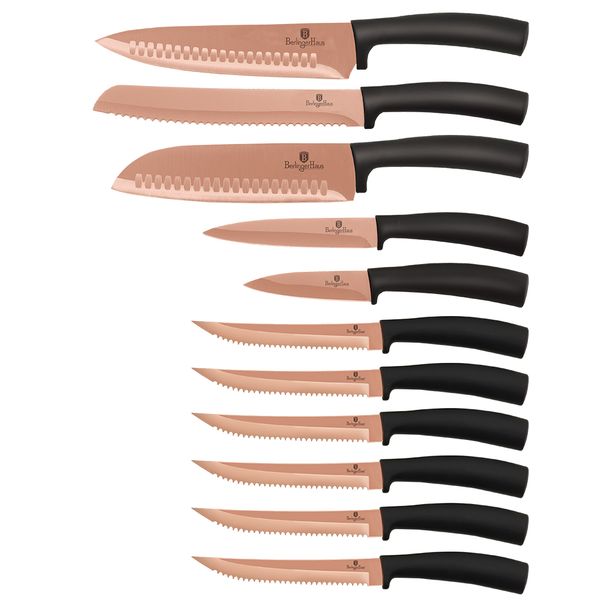 Berlinger Haus 11-Piece Titanium Coating Knife Set - Rose Gold