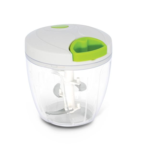 Blaumann 13cm Stainless Steel and Plastic Pull Chopper with Green Light