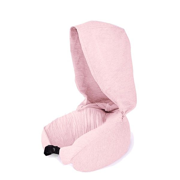 Universal Travel Pillow with Hood - Pink