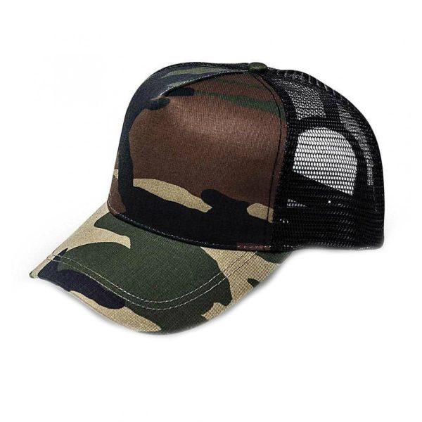 Rebound Mac Trucker Peak Cap Hat - Camo Green