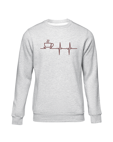 JuiceBubble Coffee Heartbeat Sweater - Grey