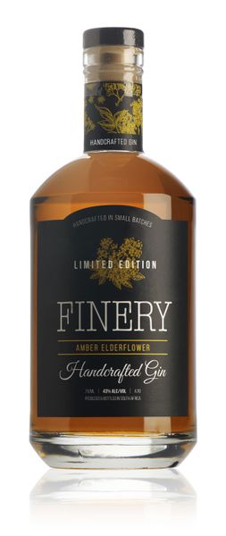 Finery Gin - Handcrafted gin - Amber Elderflower Gin - 750 ml