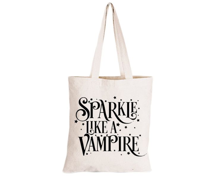 Sparkle Like a Vampire - Eco-Cotton Natural Fibre Bag