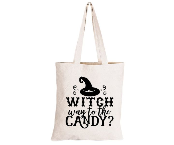 Witch Way to the Candy - Halloween - Eco-Cotton Trick or Treat Bag
