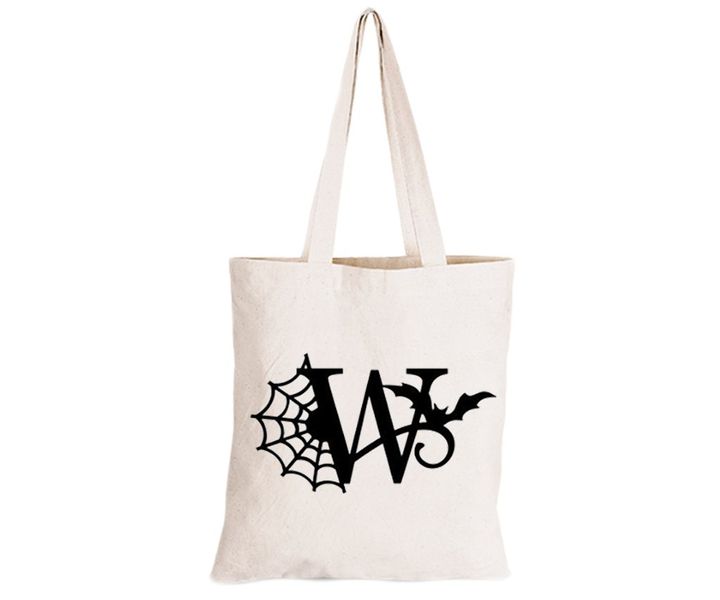 W - Halloween Spiderweb - Eco-Cotton Trick or Treat Bag