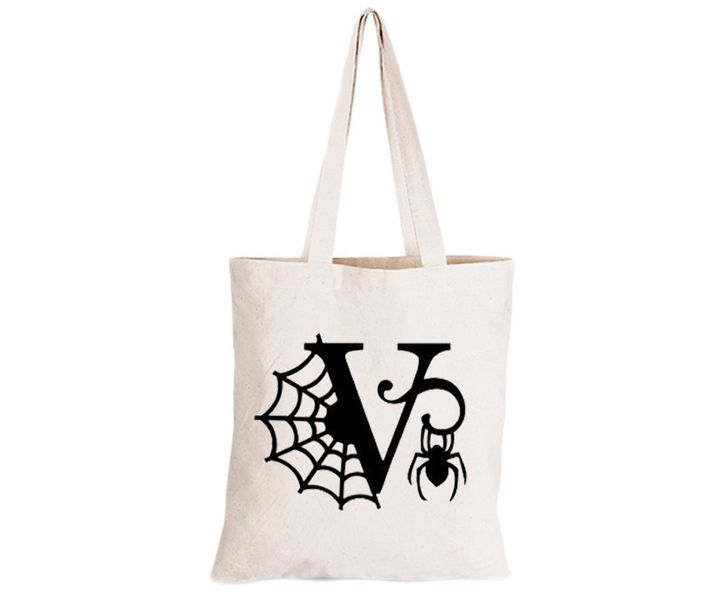 V - Halloween Spiderweb - Eco-Cotton Trick or Treat Bag