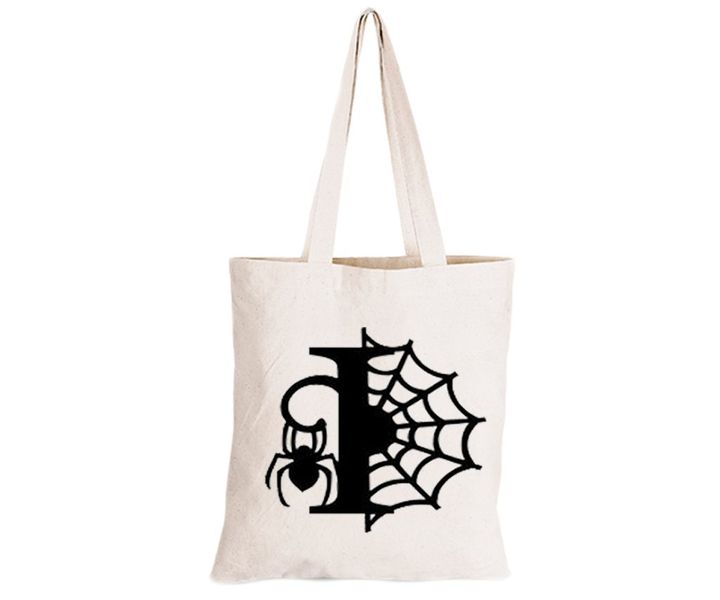 I - Halloween Spiderweb - Eco-Cotton Trick or Treat Bag