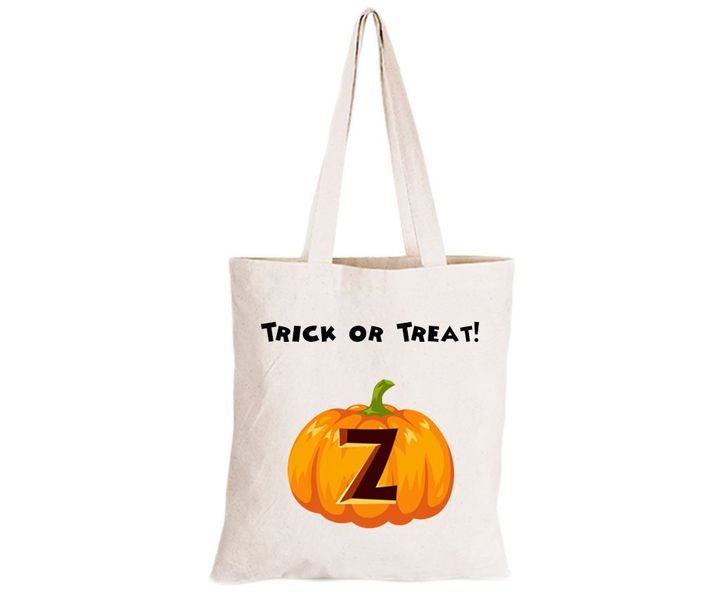 Z - Halloween Pumpkin - Eco-Cotton Trick or Treat Bag