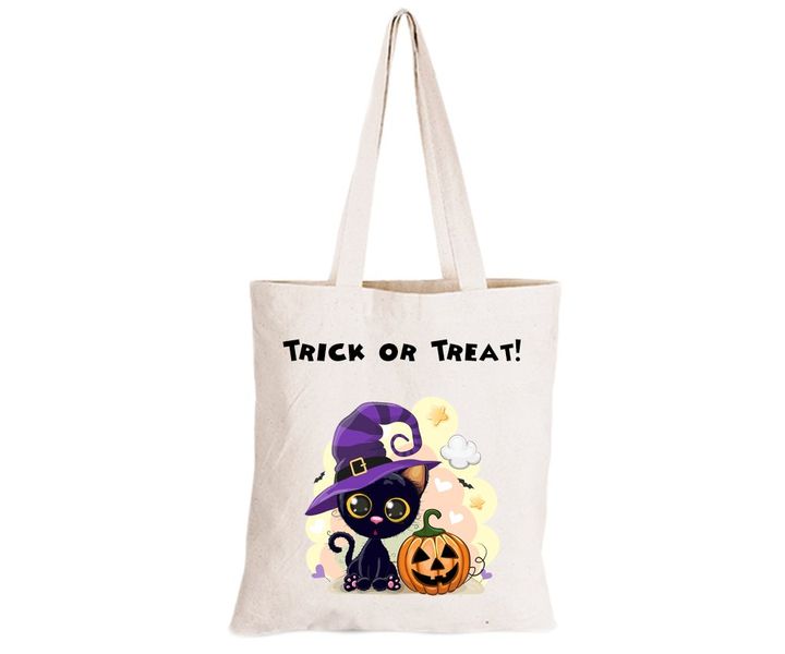 Halloween Kitten - Eco-Cotton Trick or Treat Bag