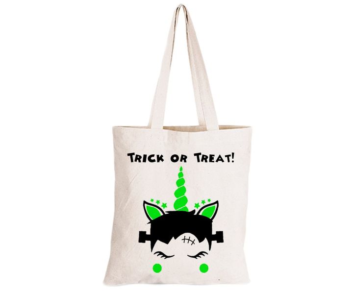 Franken-Unicorn - Halloween- Eco-Cotton Trick or Treat Bag