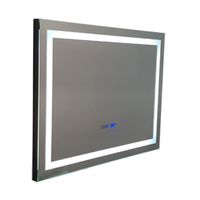 Linea Luce LED Bathroom Mirror with Clock Temperature & Touchscreen ...