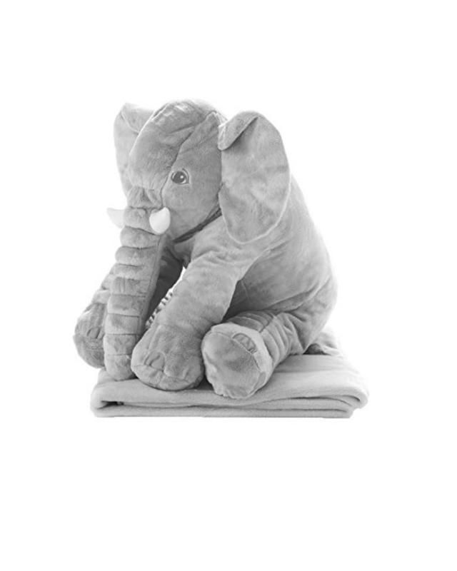 Comfy Soft Baby Elephant Pillow with Plush Blanket Grey Shop Today