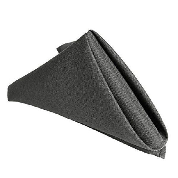 Set of 10 Polyester Napkins 50x50cm - Grey