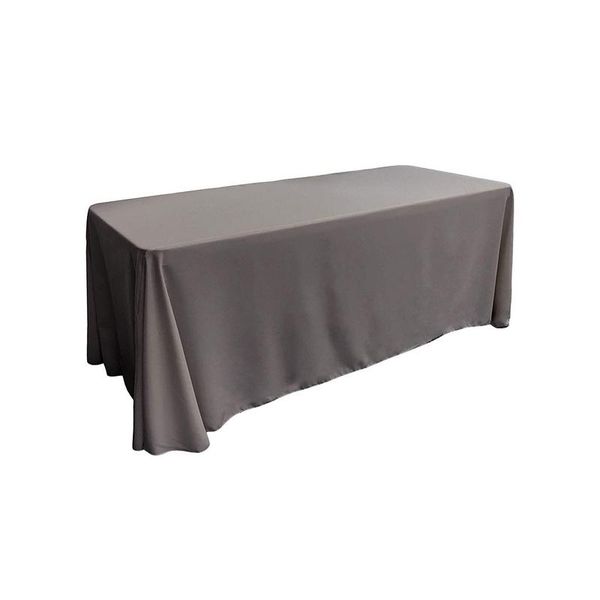 Polyester Rectangular Tablecloth - Grey Linen
