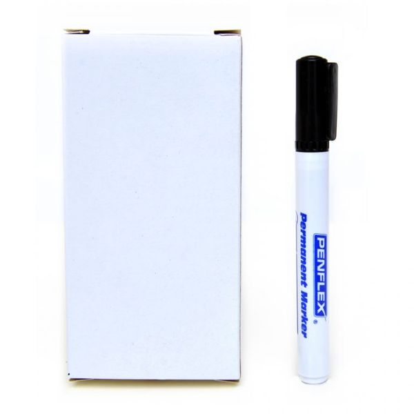 Penflex PM 13 Permanent Markers Bullet Tip Box-10 Black