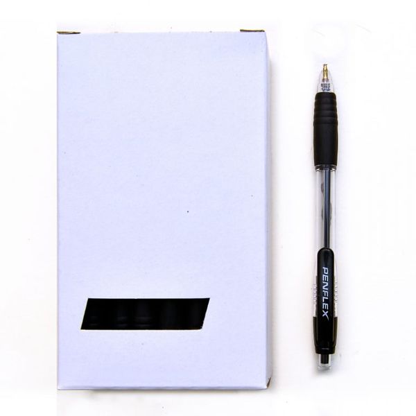 Penflex Ultra Grip Retractable Ballpoint Pen Box-50 Black