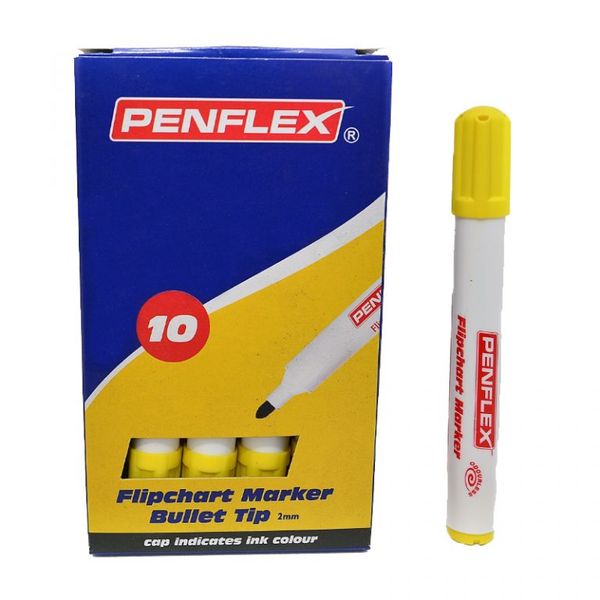 Penflex FC 15 Flipchart Markers Box-10 Yellow