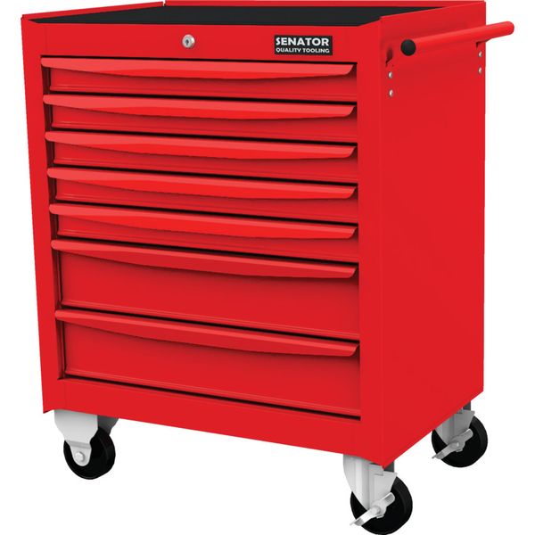 Senator Red 27Inch 7 Drawer Roller Cabinet