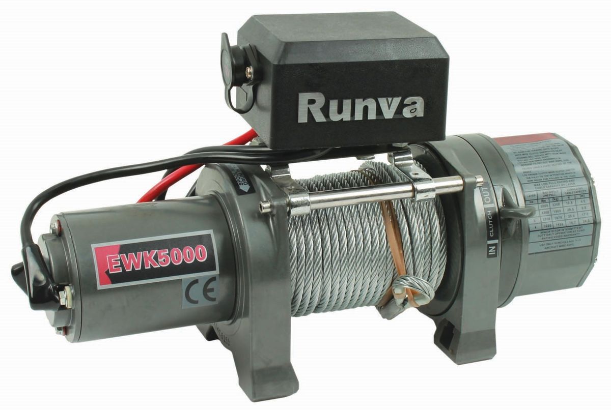 Runva 12 Volt Electric Winch 2268kg (5000 Pound) With Cable Shop
