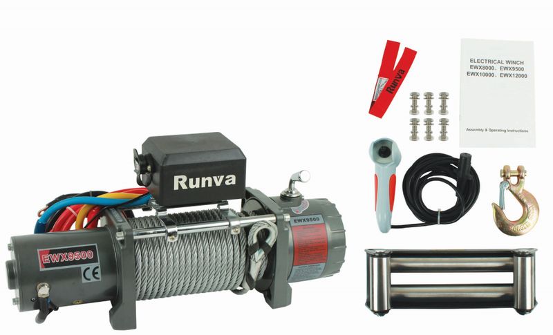 Runva Low Mount 24 Volt Electric Winch - 4309kg (9500 Pound) Capacity