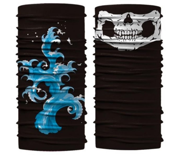 Set of Two Neck Warmer-Wave and Skull