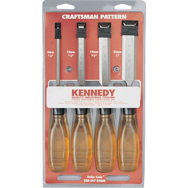 Kennedy Craftsman Bevel Edge Woodchisels Set 4
