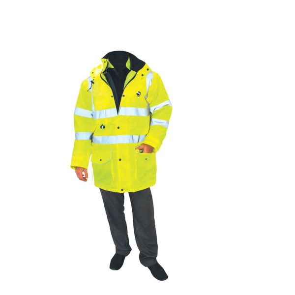 Tuffsafe Waterproof Breathable Hi Vis 5 In 1 Coat 2Xl