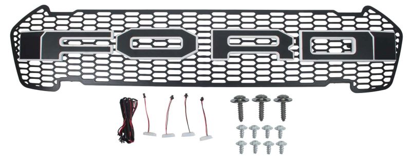 Black &amp; White Backlit LED Grille for Ford Ranger 2015 &amp; Newer
