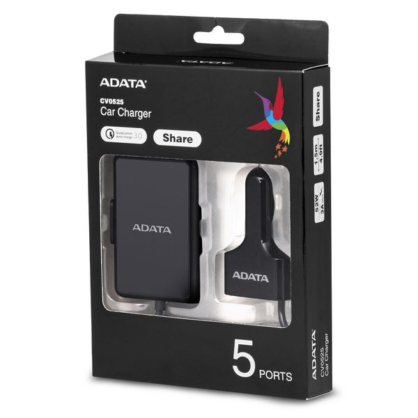 Adata CV0525 5 USB Car Charger with Quick Charge 3.0