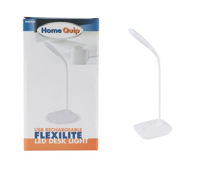 Home Quip Flexlite - USB Rechargeable Flexible Desk Light - White