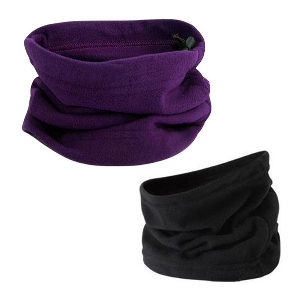 Buffer Fleece Neck Warmer Purple &amp; Black