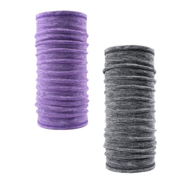 Buffer Fleece Neck Warmer Grey/Purple