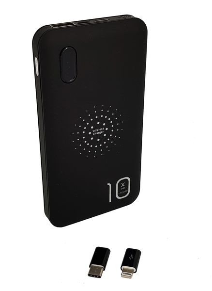 Wireless Smartphone Power Bank 10000 mAh - Black