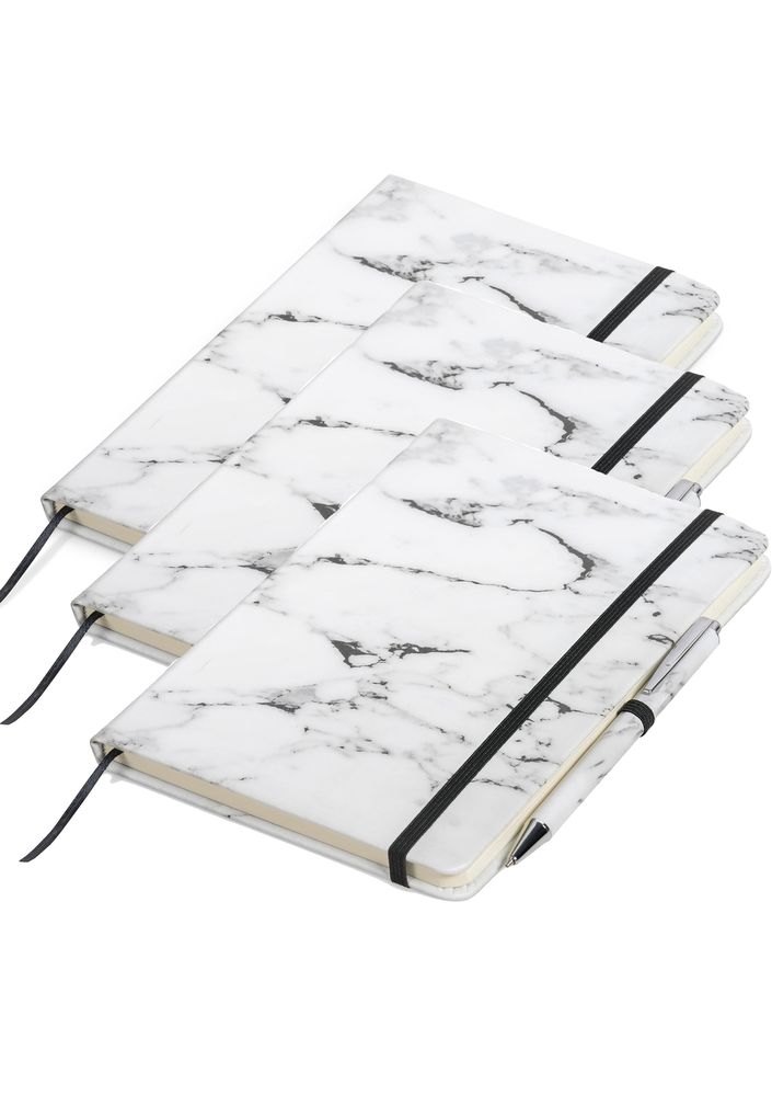 3 pack Marble Design Hardcover A5 Notebook and Pen Set | Shop Today ...