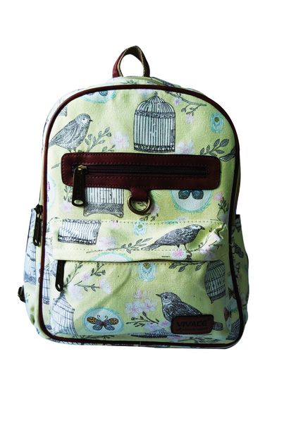 Vivace Bird and Butterfly Canvas Backpack