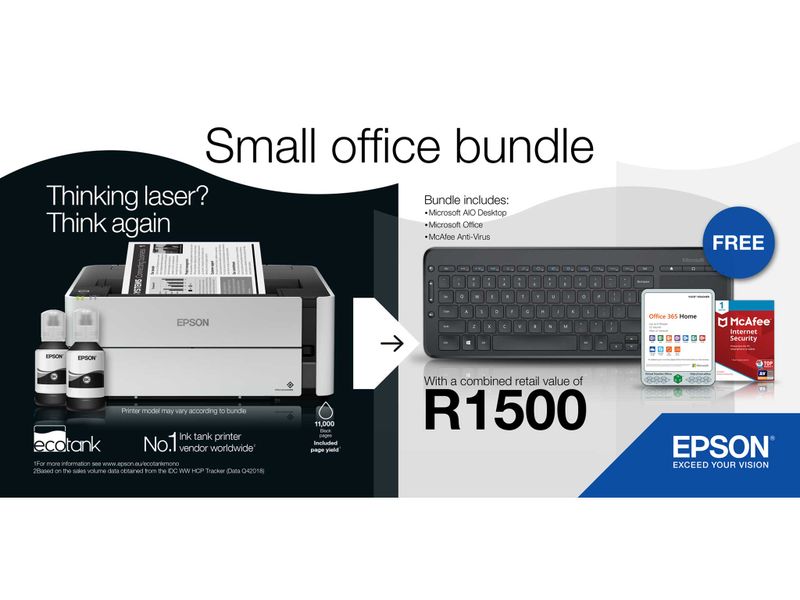 Epson Mono Ecotank M1140 Printer Business Bundle