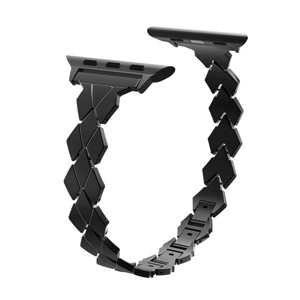 Apple Replacement Classic Rhombic Link S/Steel Band Folding Clasp 42mm-44mm