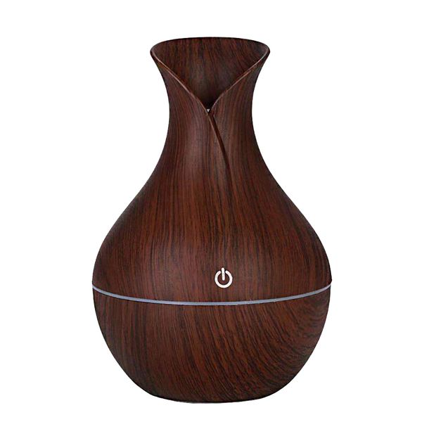 USB LED Deep Wood Grain Ultrasonic Aroma Humidifier