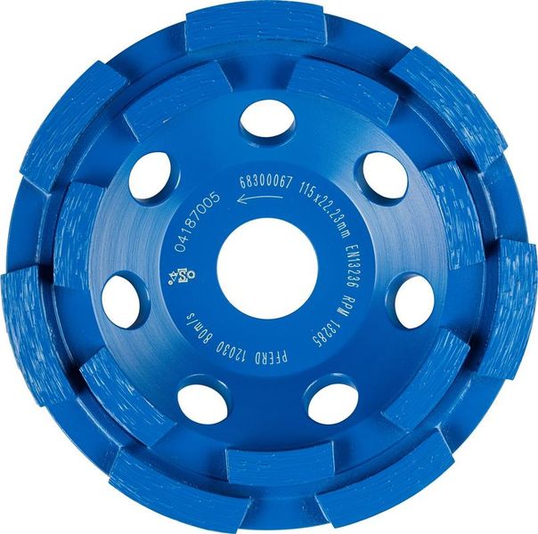 PFERD Double Row Diamond Cup Wheel 115mm x 22.23mm