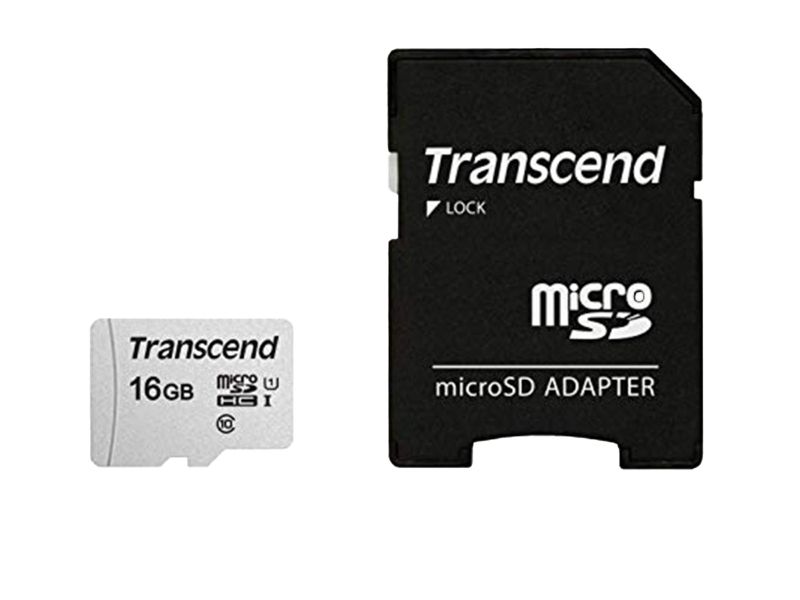 Transcend 16GB Micro SD XC 300s UHS-I with Adaptor
