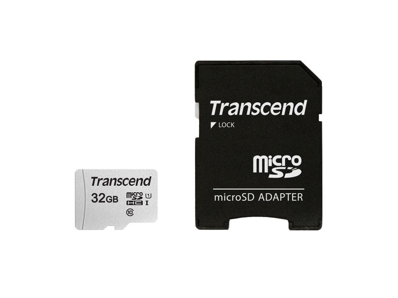 Transcend 32GB Micro SD XC 300s UHS-I with Adaptor