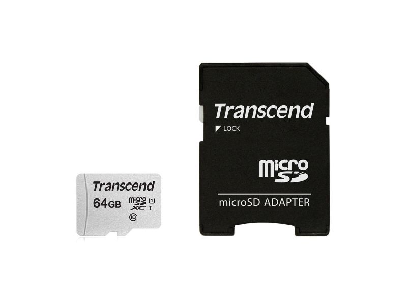 Transcend 64GB Micro SD XC 300s UHS-I with Adaptor