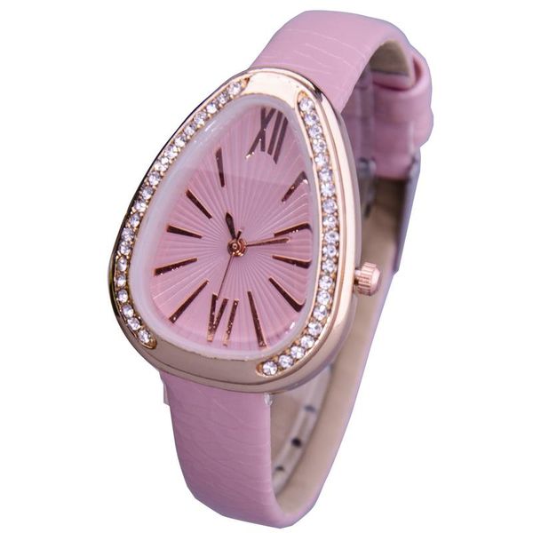 Pink Triangle Watch With Round Edges/ Snake Head image