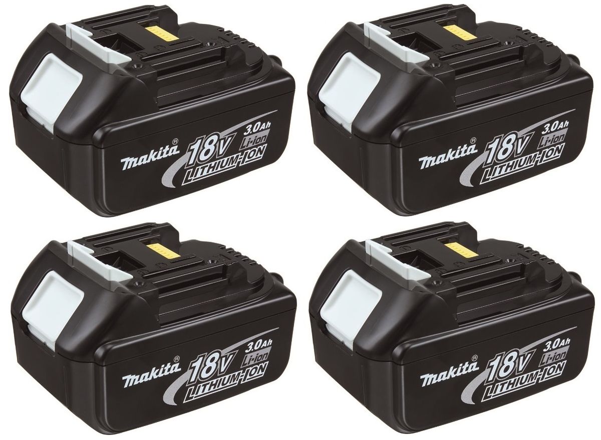 Makita BULK Battery Combo BL1830 3.0AH 18V LiIon Batteries (4 Pack