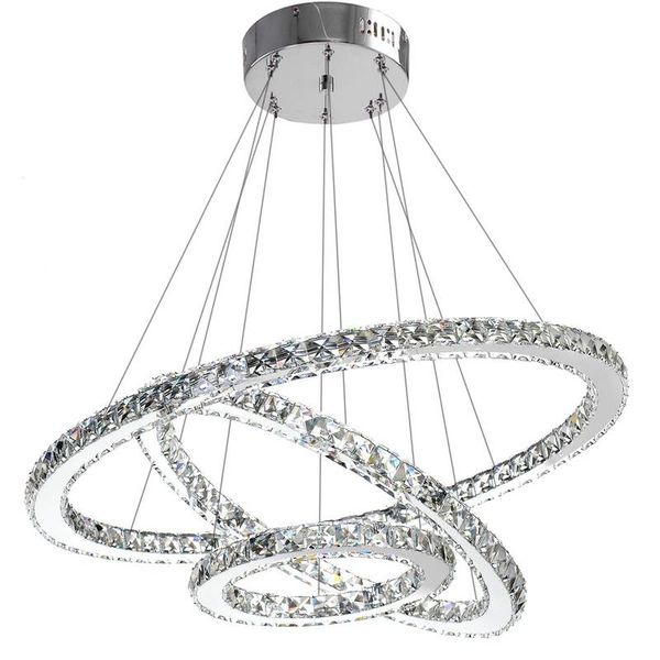 Mr Universal Lighting - Crystal Chandelier Three Sides Triple Rings