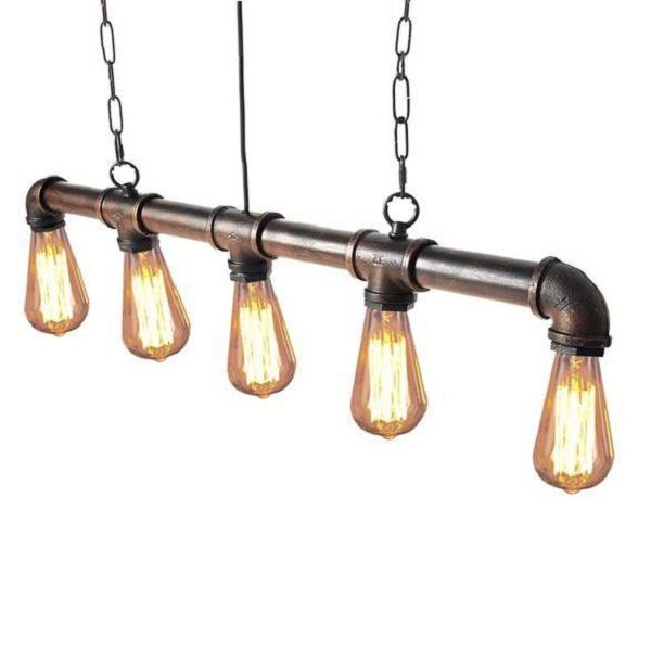 copper pipe ceiling light