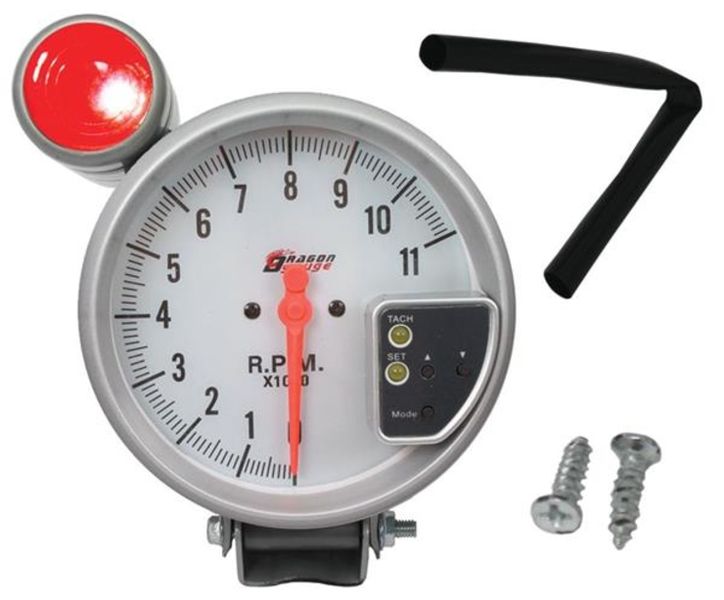 Dragon Gauge 127mm Rev Counter / Tachometer with Shift Light
