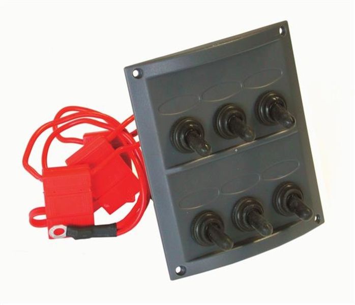 Marine Grade 6 Toggle Splash Proof Switch Panel