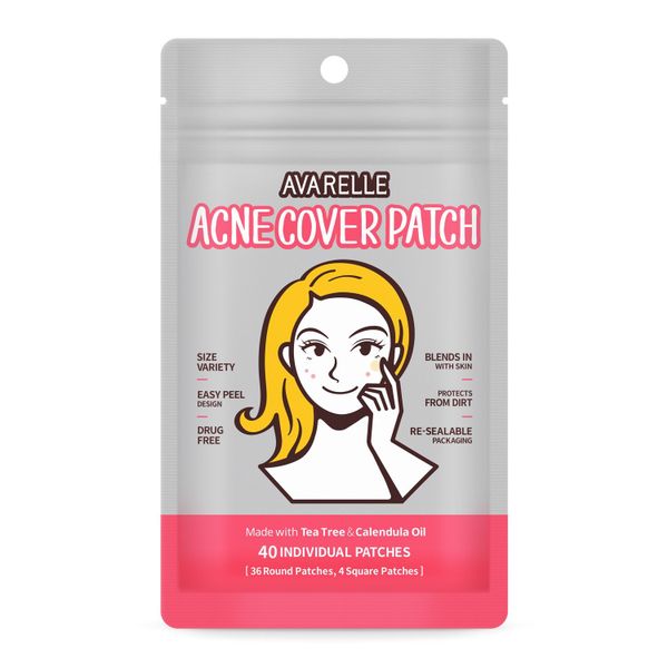 Avarelle Acne Cover Spot Patch Hydrocolloid, Tea Tree &amp; Calendula Oil